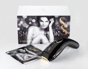 smoothskin gold ipl hair removal device and packaging