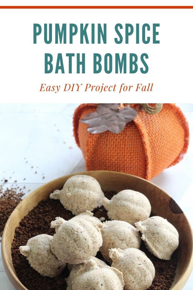 These homemade pumpkin spice bath bombs are an easy DIY project for Fall.
