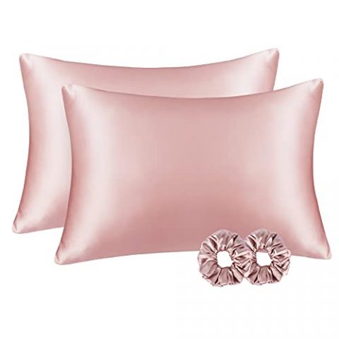 Image for YANIBEST Satin Pillowcase with Hidden Zipper & Satin Scrunchies 2-Pack