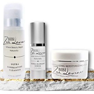 Image for Bibi Zen Laurent Botanical Anti-Aging Skin Care Kit—Exfoliator, Cleanser, Peptide Botox Effect Face Serum, & Intense Hydrating Moisturizer Cream
